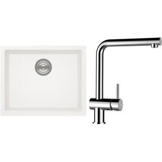 Set Schock S14-12 (dřez Kaia N-100L Polaris + baterie Epos Chrom)