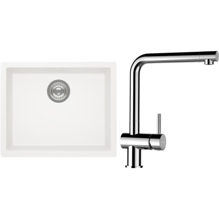 Set Schock S14-12 (dřez Kaia N-100L Polaris + baterie Epos Chrom)