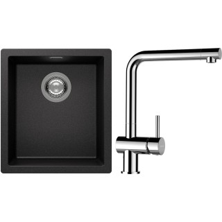 Set Schock S12-12 (dřez Kaia N-100S Stone + baterie Epos Chrom)