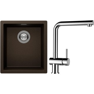 Set Schock S12-12 (dřez Kaia N-100S Bronze + baterie Epos Chrom)