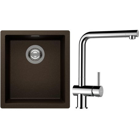 Set Schock S12-12 (dřez Kaia N-100S Bronze + baterie Epos Chrom)