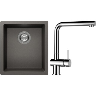 Set Schock S12-12 (dřez Kaia N-100S Silverstone + baterie Epos Chrom)