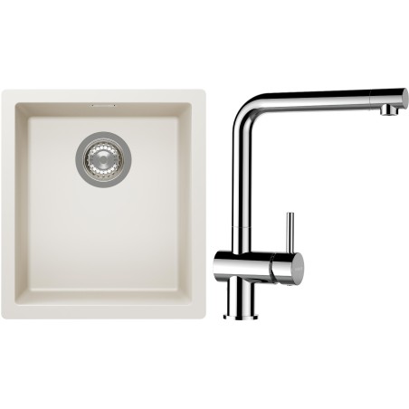 Set Schock S12-12 (dřez Kaia N-100S Magnolia + baterie Epos Chrom)