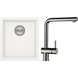 Set Schock S12-3 (dřez Kaia N-100S Polaris + baterie Epos Nerezový vzhled)