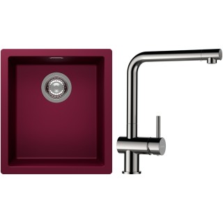 Set Schock S12-3 (dřez Kaia N-100S Berry + baterie Epos Nerezový vzhled)