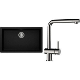 Set Schock S15-3 (dřez Kaia N-100XL Magma + baterie Epos Nerezový vzhled)