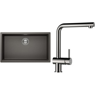 Set Schock S15-3 (dřez Kaia N-100XL Silverstone + baterie Epos Nerezový vzhled)