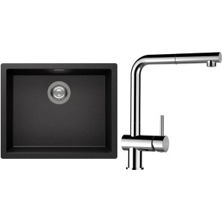 Set Schock S14-13 (dřez Kaia N-100L Stone + baterie Epos.120 Chrom)