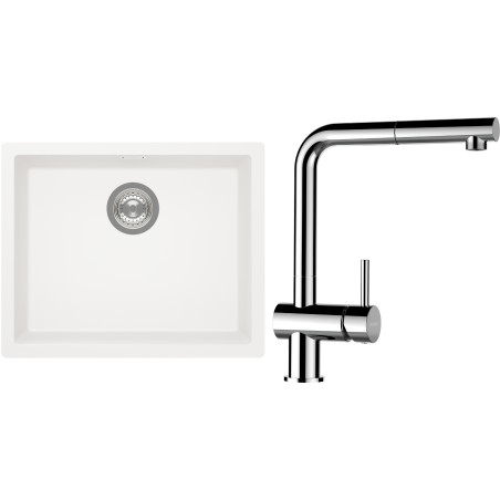 Set Schock S14-13 (dřez Kaia N-100L Polaris + baterie Epos.120 Chrom)