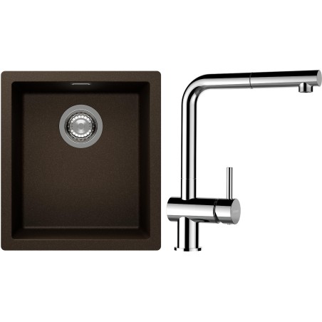 Set Schock S12-13 (dřez Kaia N-100S Bronze + baterie Epos.120 Chrom)