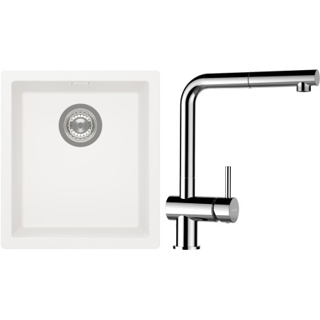 Set Schock S12-13 (dřez Kaia N-100S Polaris + baterie Epos.120 Chrom)