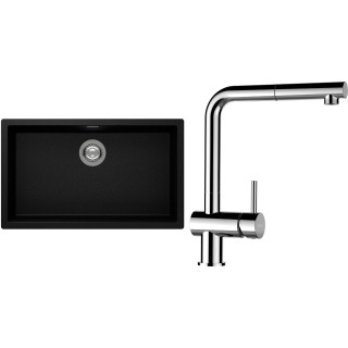 Set Schock S15-13 (dřez Kaia N-100XL Magma + baterie Epos.120 Chrom)