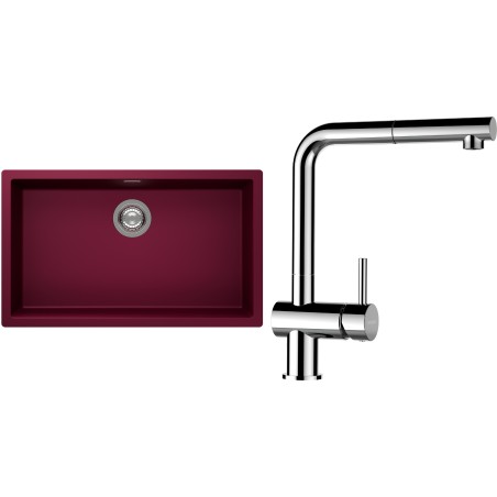 Set Schock S15-13 (dřez Kaia N-100XL Berry + baterie Epos.120 Chrom)