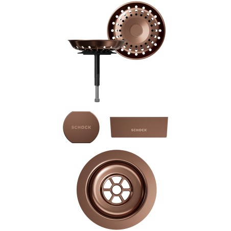 Části dřezu v provedení Copper brushed, Schock 400075COB
