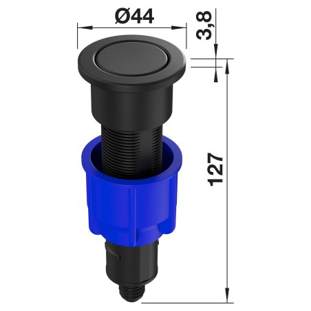 Ovládací knoflík excentru Blanco PushControl III Černá matná