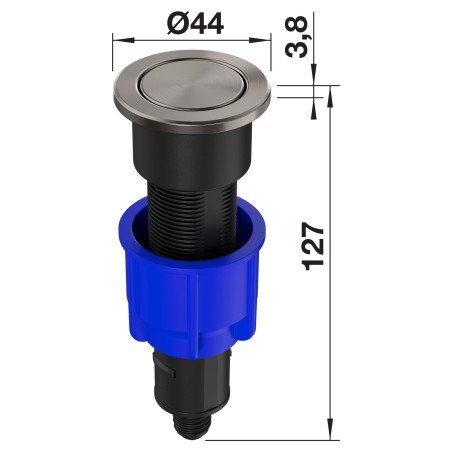Ovládací knoflík excentru Blanco PushControl III Satin Platinum