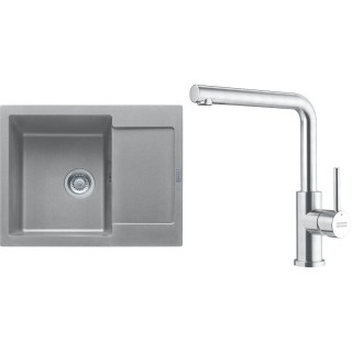 Set Franke G299ŠK (dřez MRG 611-62 Šedý kámen + baterie FC 6985.501 SMART GLENDA Celonerez)