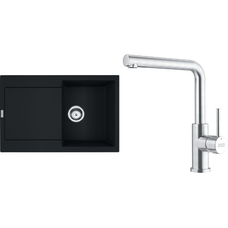 Set Franke G300MČ (dřez MRG 611 Matná černá + baterie FC 6985.501 SMART GLENDA Celonerez)