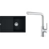 Set Franke G300MČ (dřez MRG 611 Matná černá + baterie FC 6985.501 SMART GLENDA Celonerez)
