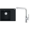 Set Franke G282MČ (dřez CNG 611-62 TL/2 Matná černá + baterie FC 6985.501 SMART GLENDA Celonerez)