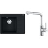 Set Franke G284MČ (dřez CNG 611-62 TL/2 Matná černá + baterie FC 6986.501 SMART GLENDA Celonerez)