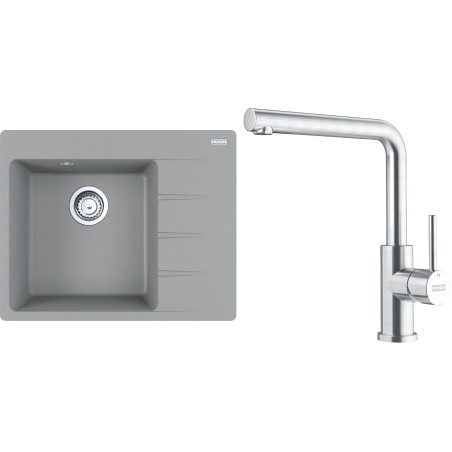 Set Franke G282ŠK (dřez CNG 611-62 TL/2 Šedý kámen + baterie FC 6985.501 SMART GLENDA Celonerez)