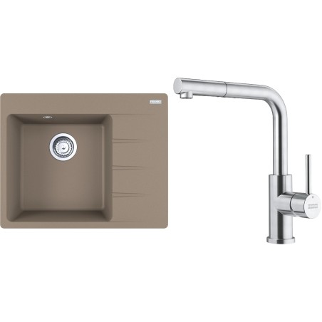 Set Franke G284KA (dřez CNG 611-62 TL/2 Kašmír + baterie FC 6986.501 SMART GLENDA Celonerez)