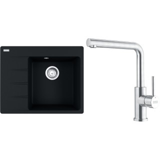 Set Franke G281O (dřez CNG 611-62 TL/7 Onyx + baterie FC 6985.501 SMART GLENDA Celonerez)