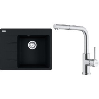 Set Franke G283O (dřez CNG 611-62 TL/7 Onyx + baterie FC 6986.501 SMART GLENDA Celonerez)