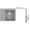 Set Franke G281ŠK (dřez CNG 611-62 TL/7 Šedý kámen + baterie FC 6985.501 SMART GLENDA Celonerez)
