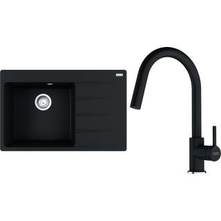 Set Franke G292O (dřez CNG 611-78 TL/2 Onyx + baterie FC 6051.071 LINA Onyx)