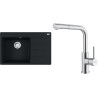Set Franke G290MČ (dřez CNG 611-78 TL/2 Matná černá + baterie FC 6986.501 SMART GLENDA Celonerez)