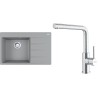 Set Franke G288ŠK (dřez CNG 611-78 TL/2 Šedý kámen + baterie FC 6985.501 SMART GLENDA Celonerez)