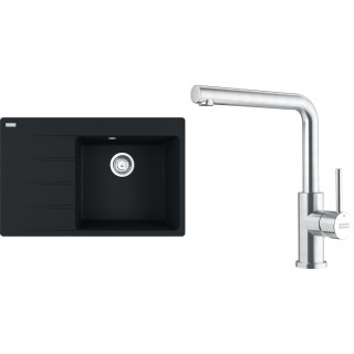 Set Franke G287MČ (dřez CNG 611-78 TL/7 Matná černá + baterie FC 6985.501 SMART GLENDA Celonerez)