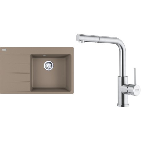 Set Franke G289KA (dřez CNG 611-78 TL/7 Kašmír + baterie FC 6986.501 SMART GLENDA Celonerez)