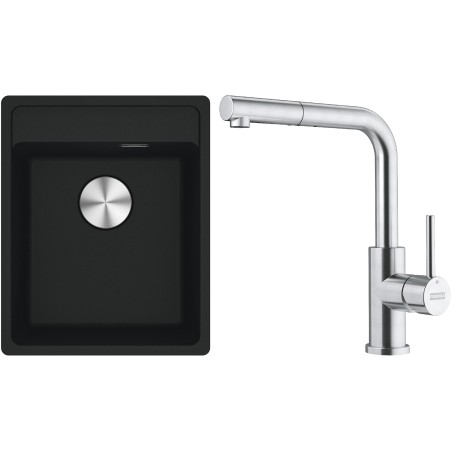 Set Franke G295MČ (dřez MRG 610-37 RTL Matná černá + baterie FC 6986.501 SMART GLENDA Celonerez)