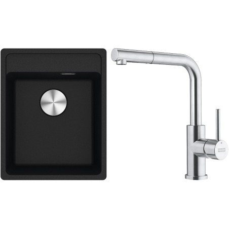 Set Franke G295O (dřez MRG 610-37 RTL Onyx + baterie FC 6986.501 SMART GLENDA Celonerez)