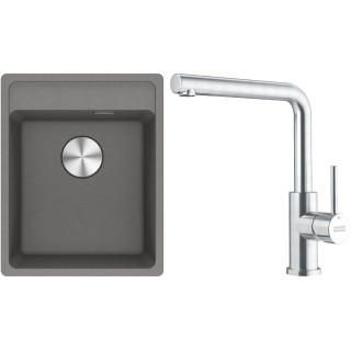 Set Franke G294ŠK (dřez MRG 610-37 RTL Šedý kámen + baterie FC 6985.501 SMART GLENDA Celonerez)