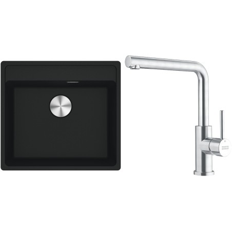 Set Franke G297MČ (dřez MRG 610-52 RTL Matná černá + baterie FC 6985.501 SMART GLENDA Celonerez)