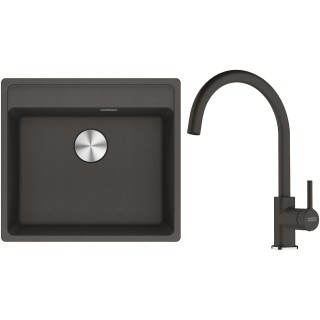 Set Franke G274ŠB (dřez MRG 610-52 RTL Šedá břidlice + baterie FC 6018.088 LINA Šedá břidlice)