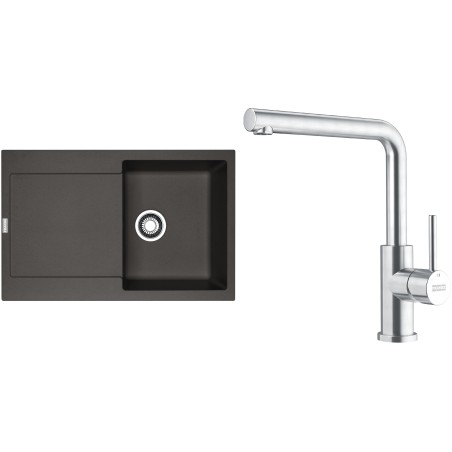 Set Franke G300ŠB (dřez MRG 611 Šedá břidlice + baterie FC 6985.501 SMART GLENDA Celonerez)