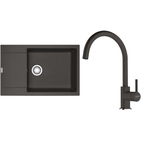 Set Franke G277ŠB (dřez MRG 611-78 BB Šedá břidlice + baterie FC 6018.088 LINA Šedá břidlice)