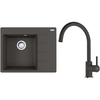 Set Franke G270ŠB (dřez CNG 611-62 TL/2 Šedá břidlice + baterie FC 6018.088 LINA Šedá břidlice)