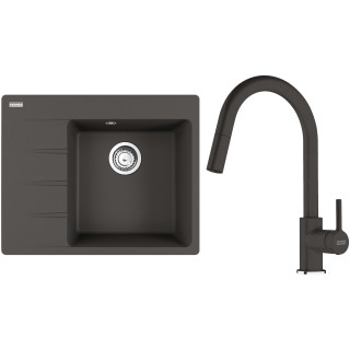 Set Franke G285ŠB (dřez CNG 611-62 TL/7 Šedá břidlice + baterie FC 6051.088 LINA Šedá břidlice)