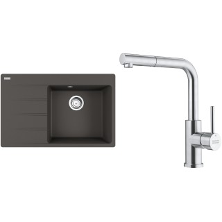 Set Franke G289ŠB (dřez CNG 611-78 TL/7 Šedá břidlice + baterie FC 6986.501 SMART GLENDA Celonerez)