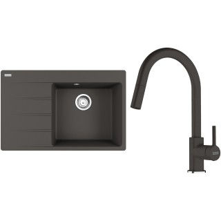 Set Franke G291ŠB (dřez CNG 611-78 TL/7 Šedá břidlice + baterie FC 6051.088 LINA Šedá břidlice)