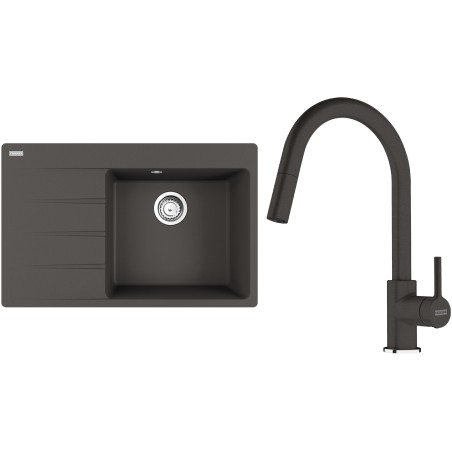 Set Franke G291ŠB (dřez CNG 611-78 TL/7 Šedá břidlice + baterie FC 6051.088 LINA Šedá břidlice)