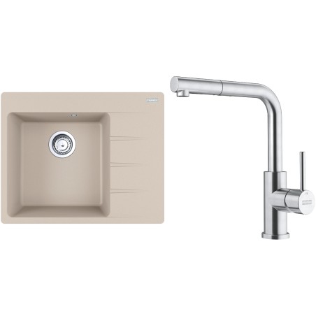 Set Franke G284SA (dřez CNG 611-62 TL/2 Sahara + baterie FC 6986.501 SMART GLENDA Celonerez)