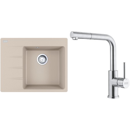 Set Franke G283SA (dřez CNG 611-62 TL/7 Sahara + baterie FC 6986.501 SMART GLENDA Celonerez)