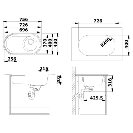 Kuchyňský dřez Blanco Oovalon 700-U Cloud White